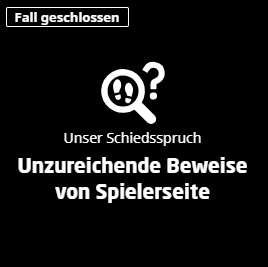 Keinerlei weitere Spielerreaktionen